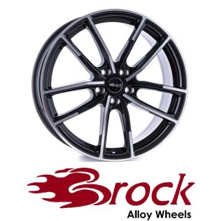 Brock B38 8X20 5/114,30 ET50 Schwarz Front-poliert