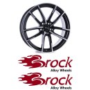 Brock B38 8X18 5/120 ET43 Schwarz Front-poliert