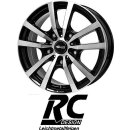 RC-Design RC25T 6,5X16 5/120 ET51 Schwarz Front-poliert