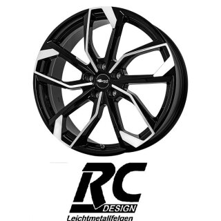 RC-Design RC34 8X19 5/114,30 ET45 Schwarz Front-poliert