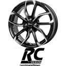 RC-Design RC34 6X16 4/100 ET50 Schwarz Front-poliert
