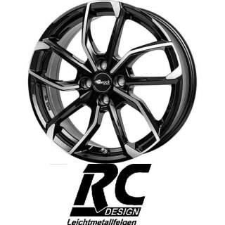 RC-Design RC34 6X16 4/100 ET43 Schwarz Front-poliert