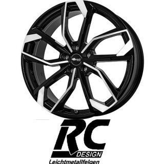 RC-Design RC34 6,5X17 5/112 ET46 Schwarz Front-poliert