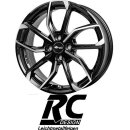 RC-Design RC34 6,5X17 4/108 ET32 Schwarz Front-poliert