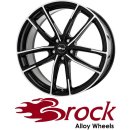 Brock B38 8X20 5/112 ET40 Schwarz Front-poliert