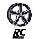 RC-Design RC19 5,5x15 4/100 ET42 Schwarz Front-poliert