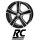 RC-Design RC19 5,5x15 4/100 ET42 Schwarz Front-poliert