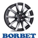 Borbet CW5 6,5x16 5/160 ET60 Black Polished matt