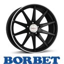 Borbet GTX 8,0x19 5/112 ET40 Black matt Rim Silver