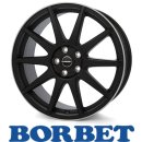 Borbet GTX 8,0x19 5/112 ET50 Black matt Rim Silver