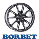 Borbet LX19 8,0x19 5/112 ET44 Black matt Silver Spoke Rim