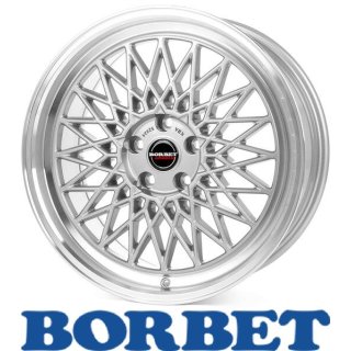 Borbet B 7,0x17 4/100 ET25 Silver Rim Polished