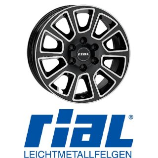 Rial Transporter 2 6x15 5/112 ET30 Diamant-Schwarz Frontpoliert