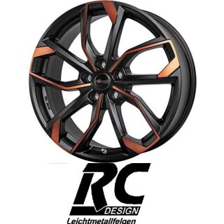 RC-Design RC34 8x18 5/112 ET45 Black-Orange matt-lackiert