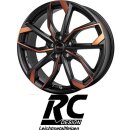 RC-Design RC34 8x18 5/112 ET45 Black-Orange matt-lackiert