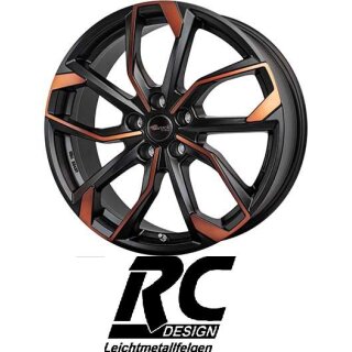 RC-Design RC34 8x18 5/112 ET40 Black-Orange matt-lackiert