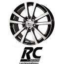 RC-Design RC25 7.5x17 5/127 ET44,5 Schwarz Front-poliert