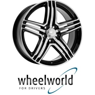 Wheelworld WH12 8x18 5/114 ET45 Schwarz Hochglanz Poliert