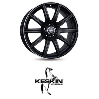 Keskin KT16 8,5x19 5/112,0 ET30 matt Black Lip Polish