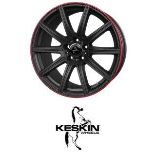Keskin KT16 9,5x19 5/112,0 ET45 matt Black Lip Red