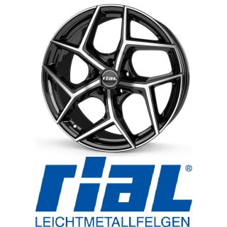 Rial Salento 8x18 5/112 ET40 Diamant-Schwarz Frontpoliert