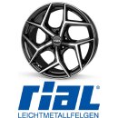 Rial Salento 8x19 5/112 ET48 Diamant-Schwarz Frontpoliert