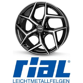 Rial Salento 8x19 5/114,30 ET40 Diamant-Schwarz Frontpoliert