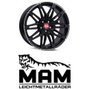 MAM B3N 8,5x19 5/112,0 ET45 matt Black Lip Polish