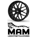 MAM GT1 10x22 5/112,0 ET50 matt Black Lip Polish