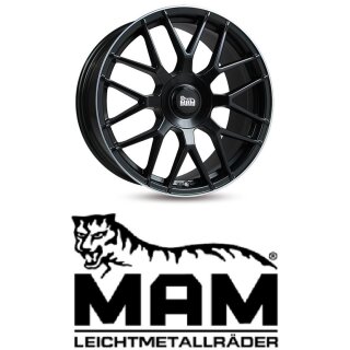 MAM GT1 7,5x17 5/100,0 ET45 matt Black Lip Polish