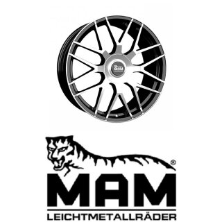 MAM GT1 8,5x19 5/100,0 ET45 Black Frontpoliert