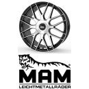 MAM GT1 8,5x20 5/112,0 ET45 Black Frontpoliert