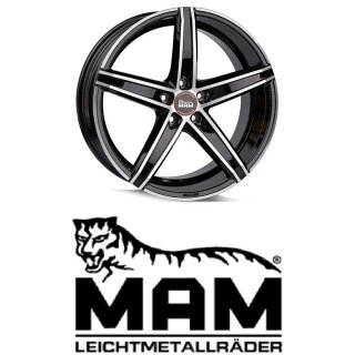 MAM OX-18 8,5x19 5/108,0 ET45 Black Frontpoliert