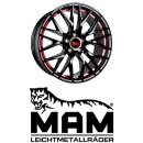 MAM RS4 8x18 5/112,0 ET45 Black Painted Red Inside