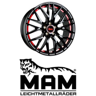 MAM RS4 8x18 5/114,3 ET40 Black Painted Red Inside