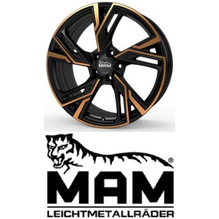 MAM RS5 8,5x20 5/108,0 ET40 matt Black Front Copper