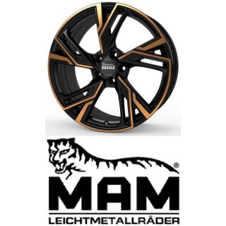 MAM RS5 8,5x20 5/112,0 ET42 matt Black Front Copper