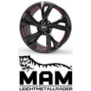 MAM RS6 7,5x17 5/112,0 ET30 Black Painted Red Inside