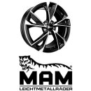 MAM RS6 7x16 5/100,0 ET38 Black Frontpoliert