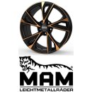 MAM RS6 8x18 5/112,0 ET30 matt Black Front Copper