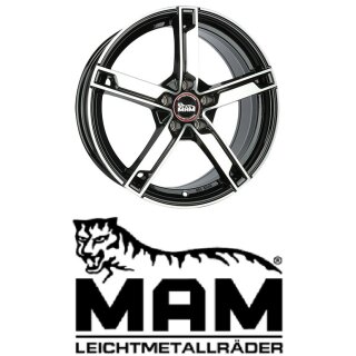 MAM W4 7,5x18 5/112,0 ET33 Black Frontpoliert