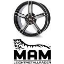 MAM W4 7x17 5/108,0 ET48 Black Frontpoliert