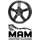 MAM W4 7x17 5/112,0 ET48 Black Painted
