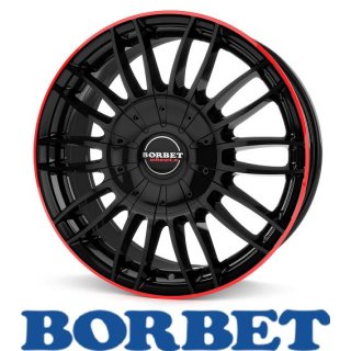 Borbet CW3 7,5x18 5/118,0 ET53 Black Glossy Red Ring