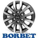Borbet CW6 6,5x16 6/120,0 ET50 Mistral Anthracite Glossy...