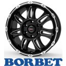 Borbet CW8 8x18 6/130,0 ET48 Black Rim Window Polished matt