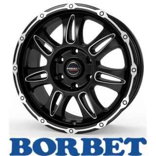 Borbet CW8 8x18 6/139,7 ET45 Black Rim Window Polished matt