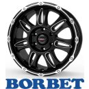 Borbet CW8 8x18 6/139,7 ET45 Black Rim Window Polished matt