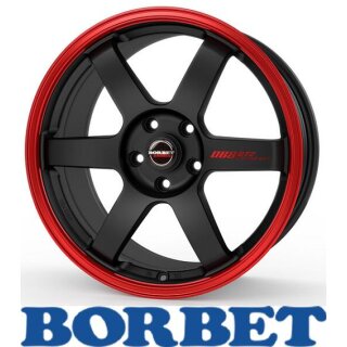 Borbet DB8GT2 8,5x19 5/114,3 ET40 Black matt Rim Red