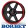 Borbet DB8GT2 8,5x19 5/114,3 ET40 Black matt Rim Red
